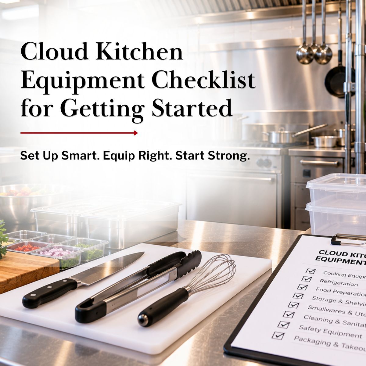 Cloud Kitchen Equipment Checklist: Everything You Need to Get Started