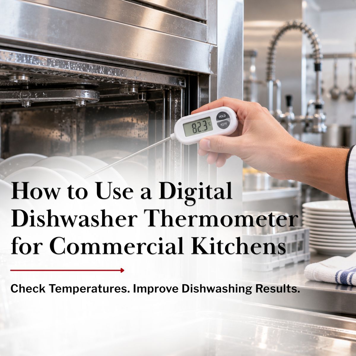 How To Use A Digital Dishwasher Thermometer For Commercial Kitchens
