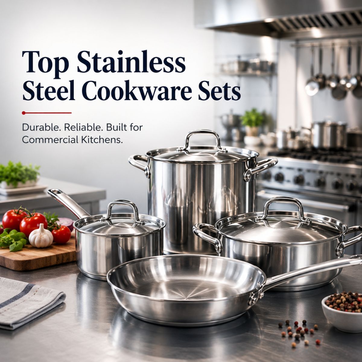 Top Stainless Steel Cookware Sets for Commercial Kitchens