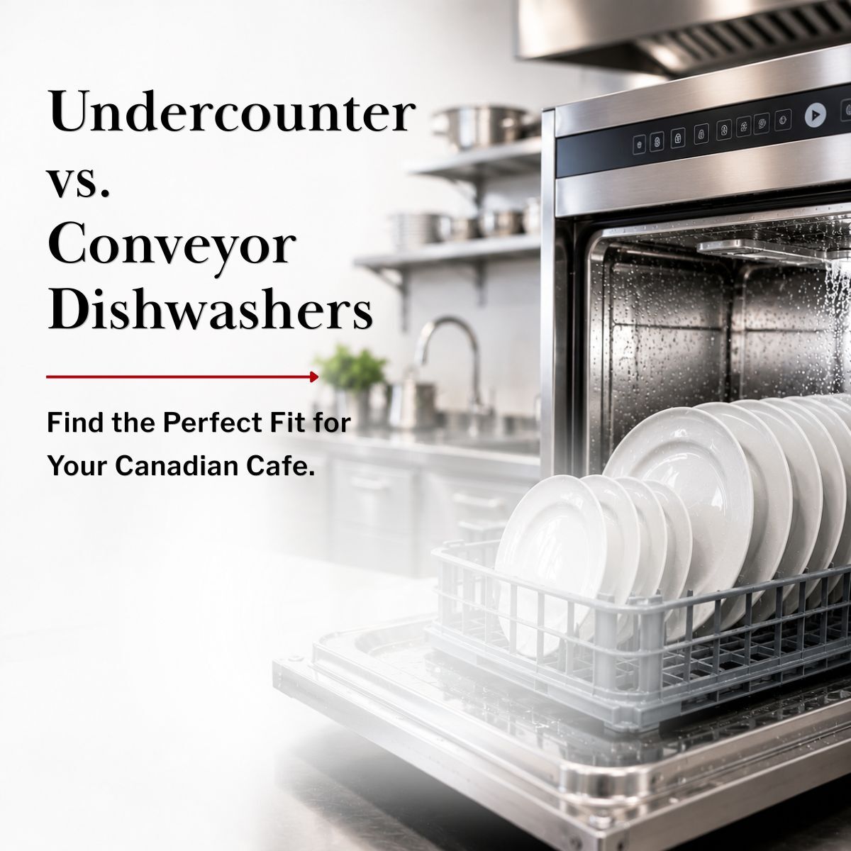 Undercounter vs. Conveyor: Which Commercial Dishwasher Fits Your Canadian Cafe?