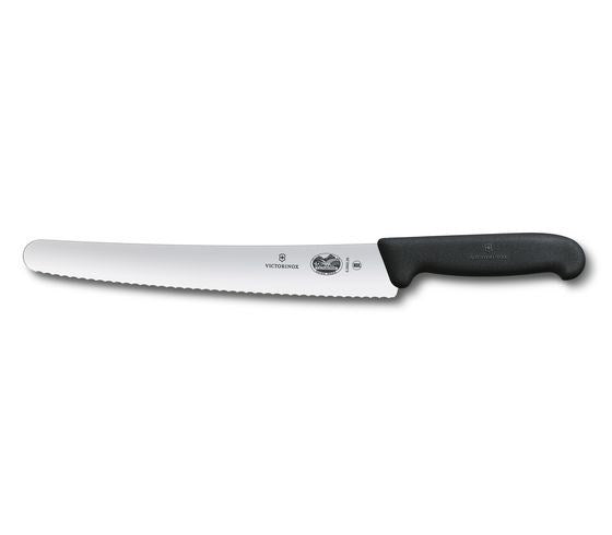 Victorinox 5.2933.26 Fibrox Bread and Pastry Knife - 10.25 in Serrated Blade, Black Fibrox Handle | Denson CFE