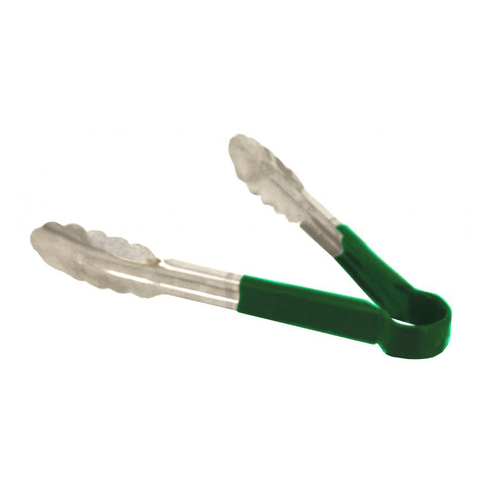 Omcan Canada Smallwares Each / Green Omcan 80539 9" Heavy-Duty Utility Tong with Green Plastic Handle | Denson CFE