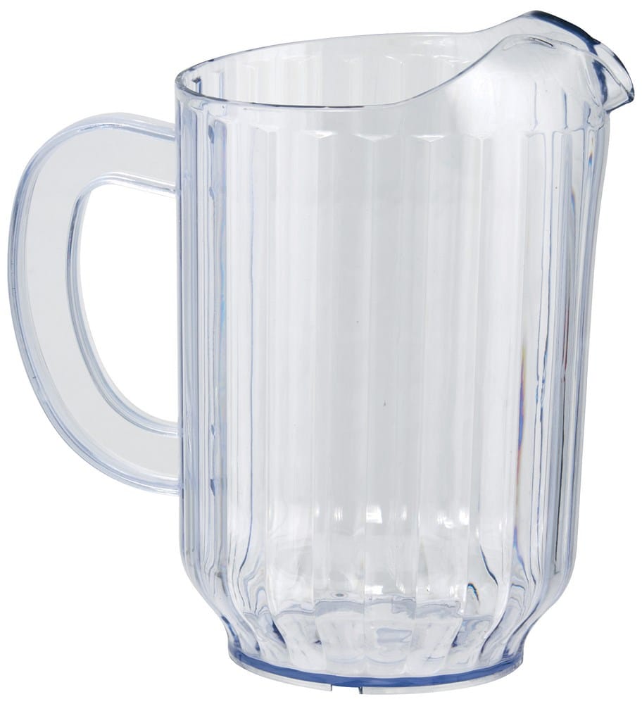 Winco WPS-60 Plastic Pitcher - 60 oz, Clear SAN | Denson CFE