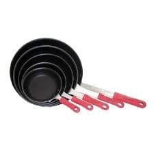 Admiral Craft Cookware Each Adcraft HER-10FP/4 Hercules Fry Pan, 10" Diameter, 1 Hour Heat Resistant Red Silicone Sleeve
