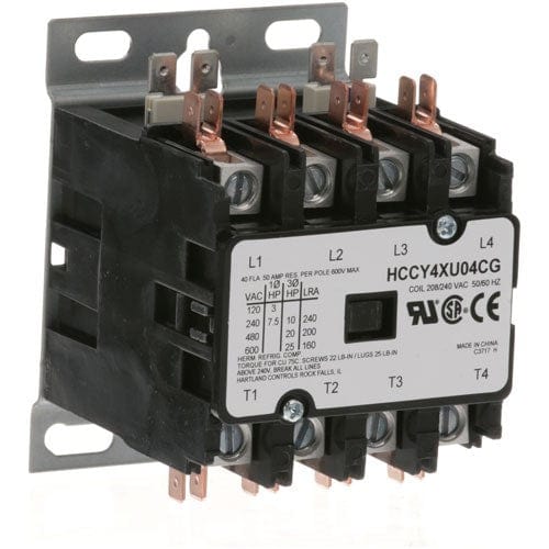 AllPoints Foodservice Parts & Supplies - Supplier Parts & Service Each AllPoints 441087 Contactor 4 Pole 40/50 Amp 208/240 Volt | Denson CFE
