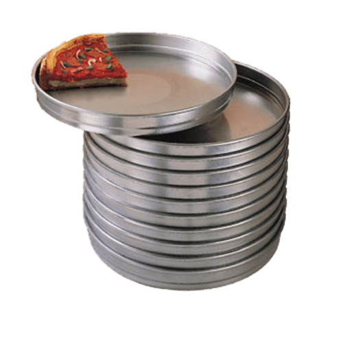 American Metalcraft Pizza Supplies Each American Metalcraft HA5115 15" Self Stacking Pizza Pan, 1 1/2" Deep, Aluminum