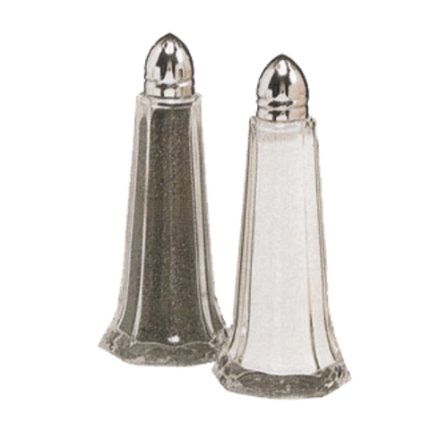 American Metalcraft Tabletop & Serving Each American Metalcraft SP126 1 1/4 oz Salt/Pepper Shaker - Glass, 4 1/2"H