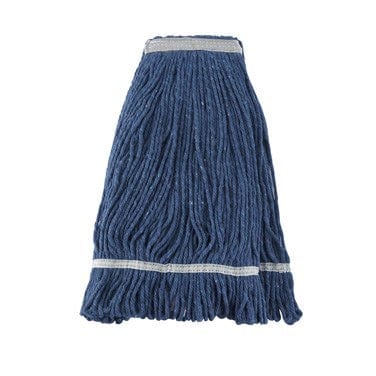 Atlas Graham Furgale Essentials Each / Blue Wet Mop Head, 24 oz. (600 g), loop end, 1-1/4" band, 4-ply poly cotton blend yarn, blue