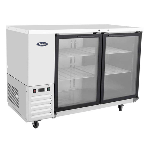 Atosa Bar Refrigeration Each Atosa SBB48GGRAUS1 48-Inch 2 Door Glass Stainless Back Bar Refrigerator | Denson CFE