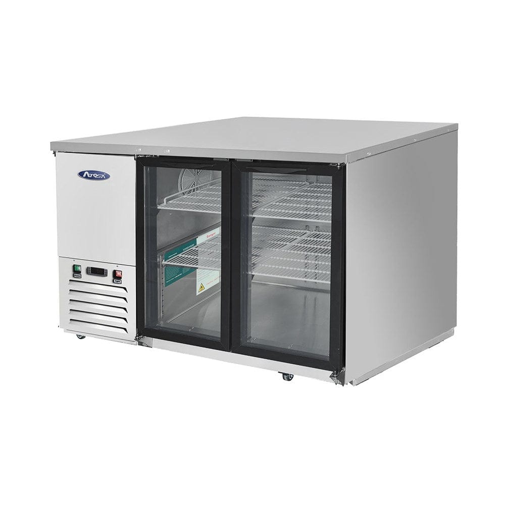 Atosa Catering Equipment Bar Refrigeration Each Atosa MBB59GGR Glass Door Stainless Steel Back Bar Cooler, 59" | Denson CFE