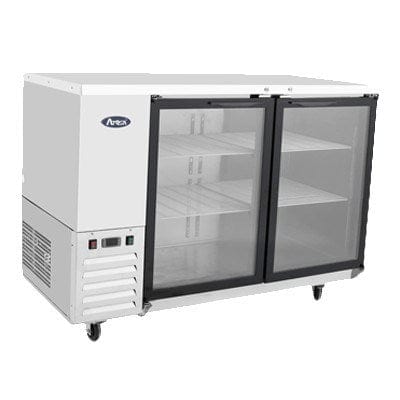 Atosa Catering Equipment Bar Refrigeration Each Atosa MBB59GGR Glass Door Stainless Steel Back Bar Cooler, 59" | Denson CFE