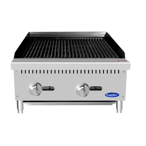 Atosa Catering Equipment Commercial Grills Each Atosa ATCB-24 24 Inch Countertop Radiant Natural Gas Charbroiler - 70,000 BTU | Denson CFE