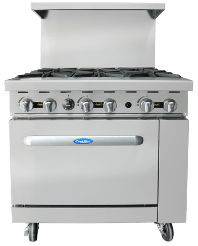 Atosa Catering Equipment Commercial Restaurant Ranges Each Atosa AGR-6B-NG CookRite Range Natural Gas 36"W X 31"D X 57-3/8"H