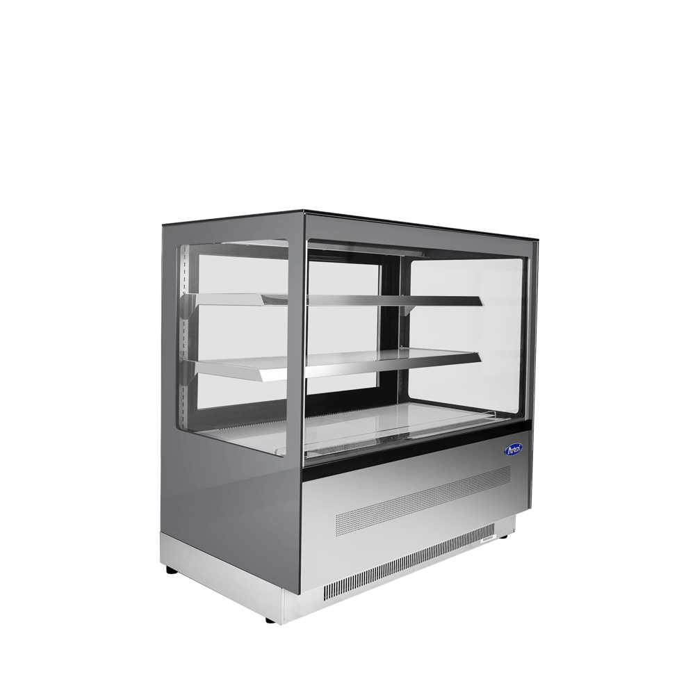 Atosa Catering Equipment Merchandisers Each Atosa RDCS-48 Square Glass 2 Tier Refrigerated Pastry Display Case | Denson CFE