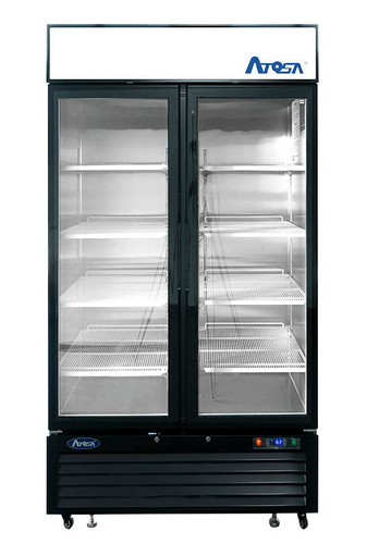 Atosa Catering Equipment Reach-In Refrigerators and Freezers Each Atosa MCF8732GR Freezer Merchandiser Two-Section 39-1/2"W x 31-1/2"D x 81-1/5"H | Denson CFE