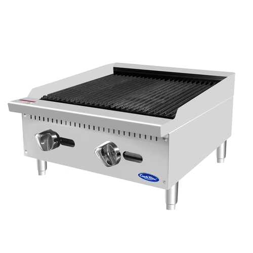 Atosa Commercial Grills Each Atosa ATCB-24 24 Inch Countertop Radiant Natural Gas Charbroiler - 70,000 BTU | Denson CFE
