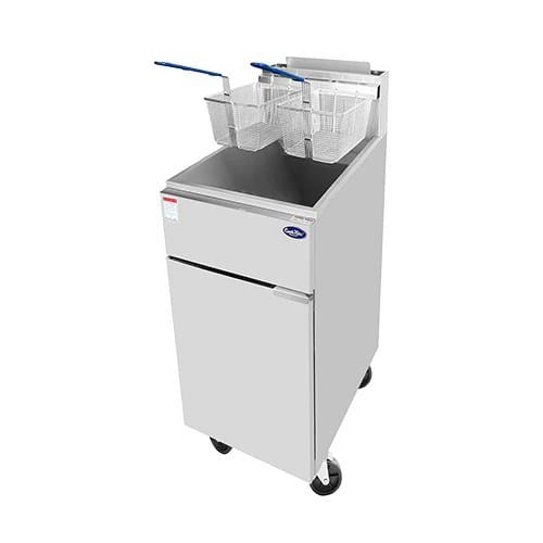 Atosa Cooking Equipment Atosa ATFS-50-NG 50 lb Tube-Fired Natural Gas Floor Fryer | Denson CFE