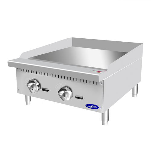 Atosa Countertop Equipment Each Atosa ATMG-24 CookRite Heavy Duty Countertop Gas Griddle - 24 in Wide, 60,000 BTU | Denson CFE