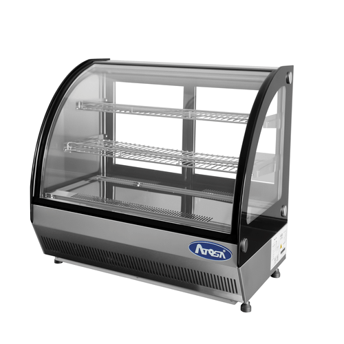 Atosa Food Display and Merchandising Each Atosa CRDC-35 Countertop Curved Glass Refrigerated Display Case 27 Inches | Denson CFE