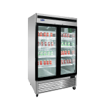 Atosa Merchandising and Display Refrigeration Each Atosa MCF8703 54" Bottom Mount 2 Glass Door Merchandiser Freezer - 44.7 Cu. Ft. | Denson CFE
