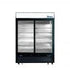 Atosa Merchandising and Display Refrigeration Each Atosa MCF8727GR Black Exterior 2-Sliding Glass Door Merchandiser Refrigerator 81" | Denson CFE
