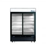 Atosa Merchandising and Display Refrigeration Each Atosa MCF8727GR Two Section Sliding Glass Door Merchandiser Refrigerator - 44.9 cu ft, Black Steel | Denson CFE