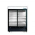 Atosa Merchandising and Display Refrigeration Each Atosa MCF8727GR Two Section Sliding Glass Door Merchandiser Refrigerator - 44.9 cu ft, Black Steel | Denson CFE