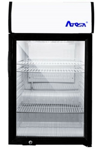 Atosa Reach-In Refrigerators and Freezers Each Atosa CTD-3S Countertop Glass Door Merchandiser with Display Panel 18" | Denson CFE