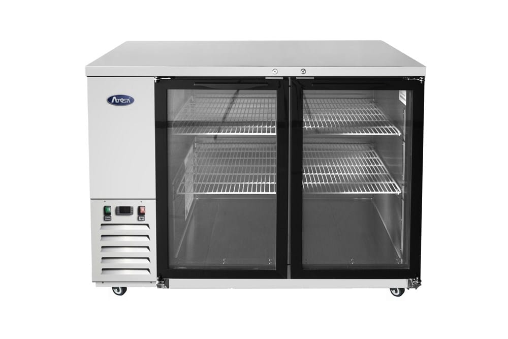 Atosa Refrigeration & Ice Each Atosa MBB48GGR Stainless Steel Glass Door Back Bar Cooler 48 in | Denson CFE