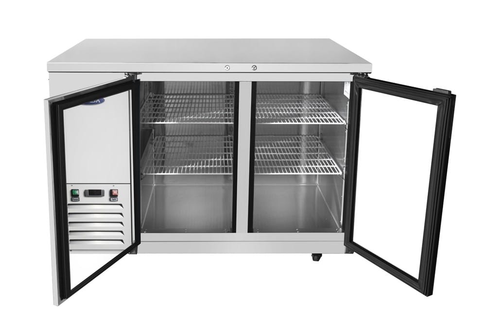Atosa Refrigeration & Ice Each Atosa MBB48GGR Stainless Steel Glass Door Back Bar Cooler 48 in | Denson CFE