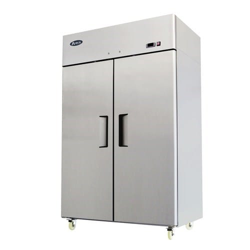 Atosa Refrigeration & Ice Each Atosa MBF8129GR - 52 Inch Double Solid Door Stainless Steel Refrigerator Freezer | Denson CFE