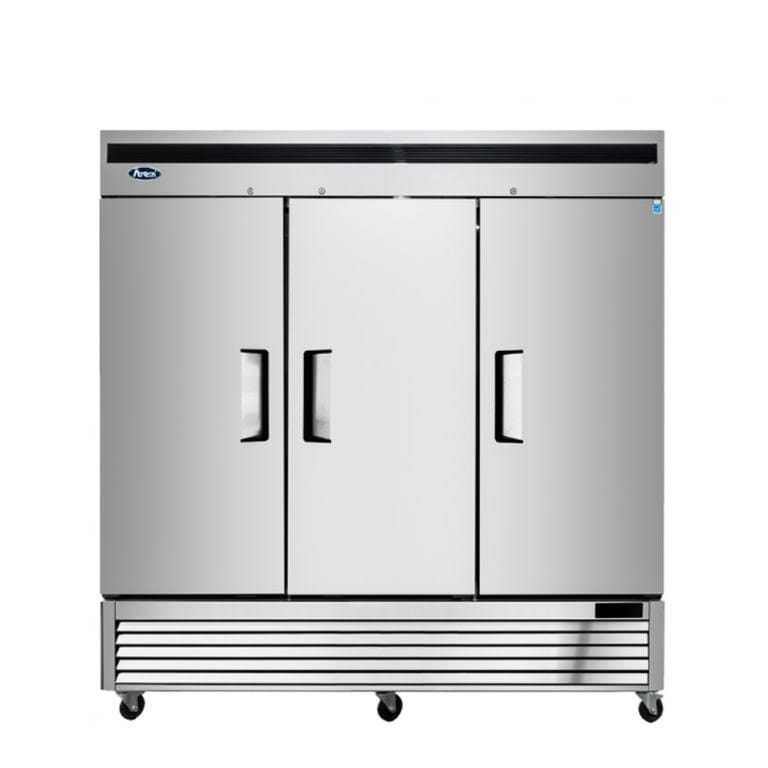 Atosa Refrigeration & Ice Each Atosa MBF8504GR Bottom Mount Reach-In Three-Door Freezer, 82 in | Denson CFE