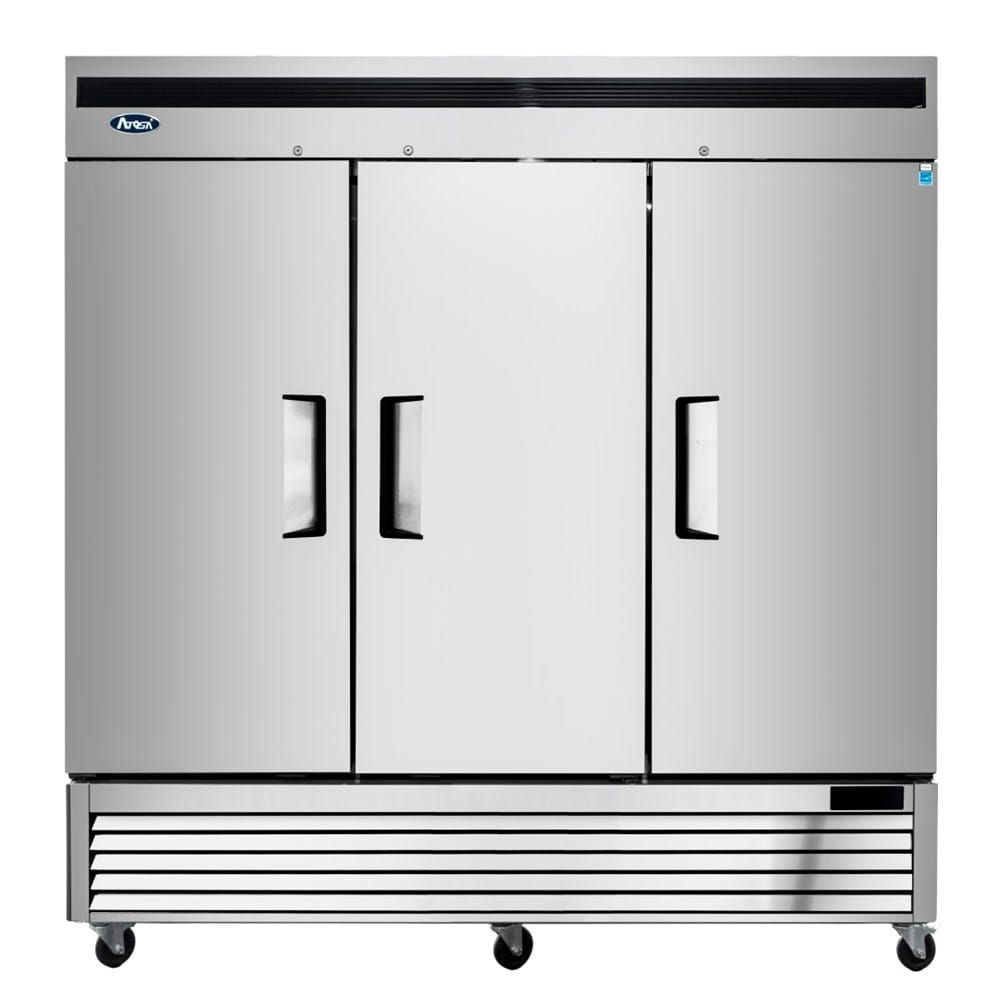 Atosa Refrigeration & Ice Each Atosa MBF8508GR Bottom Mount Reach-In Three Door Refrigerator 82 in | Denson CFE