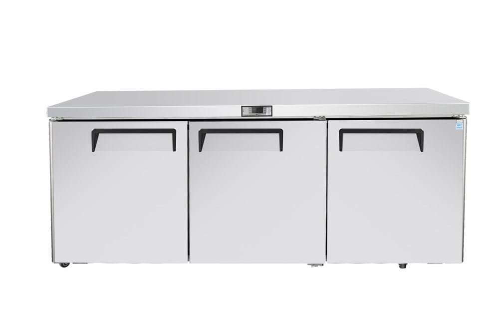 Atosa Refrigeration & Ice Each Atosa MGF8404GR Atosa MGF8404 72 in Three-Door Undercounter Refrigerator - 21.13 Cu. Ft. | Denson CFE