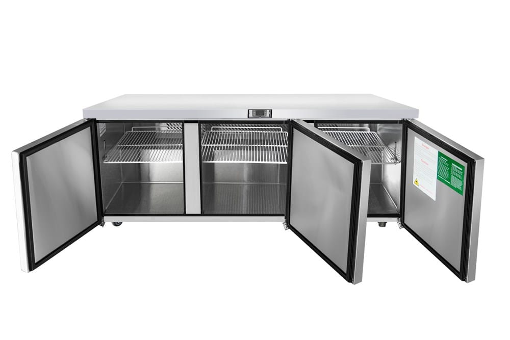 Atosa Refrigeration & Ice Each Atosa MGF8404GR Atosa MGF8404 72 in Three-Door Undercounter Refrigerator - 21.13 Cu. Ft. | Denson CFE