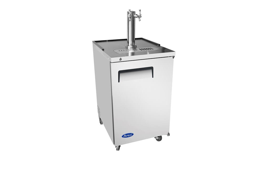 Atosa Refrigeration & Ice Each Atosa MKC23GR Atosa MKC23 Dual Faucet Tower Keg Cooler 23 in | Denson CFE