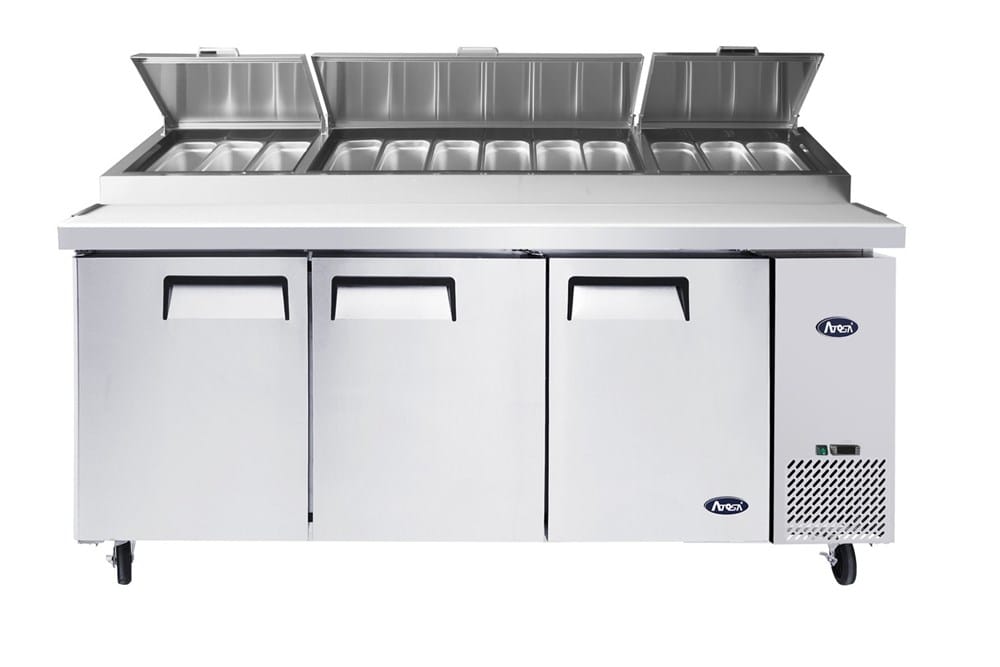 Atosa Refrigeration & Ice Each Atosa MPF8203GR Atosa MPF8203 93 in 12 Pan Pizza Prep Table | Denson CFE