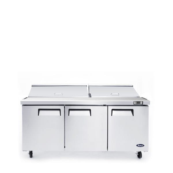 Atosa Refrigeration & Ice Each Atosa MSF8304GR Sandwich/Salad Top Refrigerator Three-Section | Denson CFE