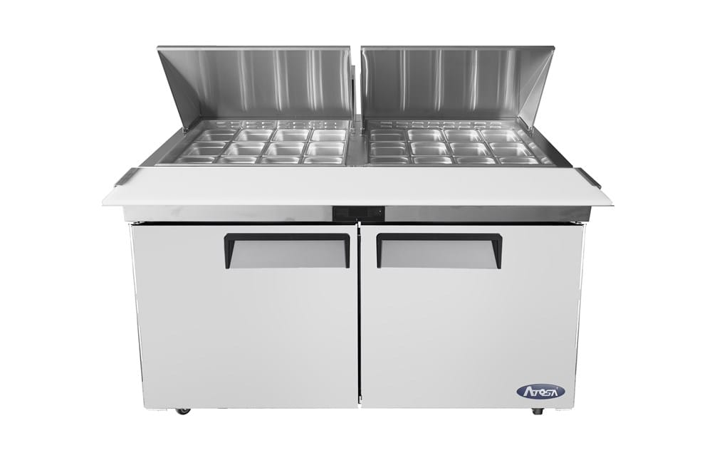 Atosa Refrigeration & Ice Each Atosa MSF8307GR Atosa MSF8307 60 in Mega Top 2-Door Sandwich Prep Table | Denson CFE