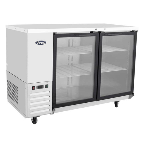 Atosa Refrigeration & Ice Each Atosa SBB48GGRAUS1 48-Inch 2 Door Glass Stainless Back Bar Refrigerator | Denson CFE