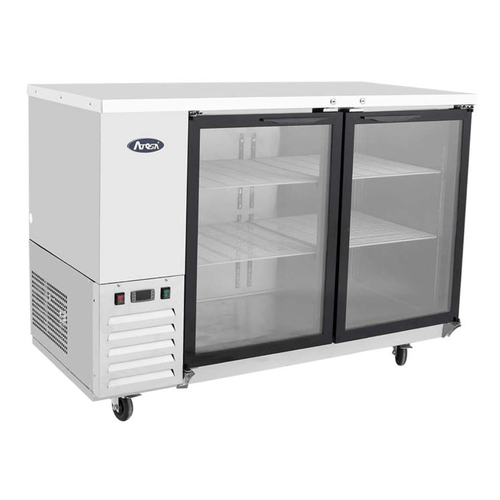 Atosa Refrigeration & Ice Each Atosa SBB59GGRAUS1 58-Inch 2-Door Glass Stainless Back Bar Refrigerator | Denson CFE
