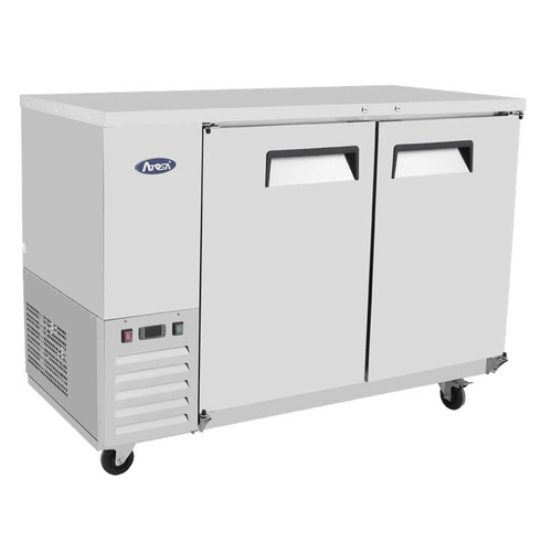 Atosa Refrigeration & Ice Each Atosa SBB59GRAUS1 58 Inch 2 Door Solid Stainless Back Bar Refrigerator | Denson CFE