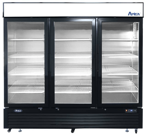 Atosa Unclassified Each Atosa MCF8724GR Refrigerator Merchandiser Three-Section 81-9/10 x 31-1/2 x 81-1/5 Inches | Denson CFE