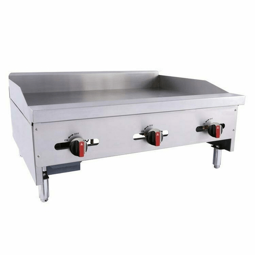 BakeMax - Titan Ventures Int'l Inc. Griddle Each Bakemax BACG36-3 36" Gas Griddle w/ Manual Controls - Convertible | Denson CFE