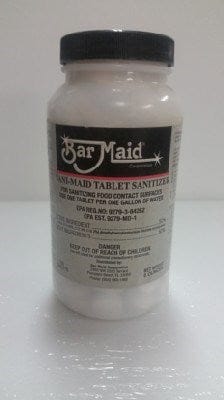 Bar Maid Cleaning & Safety Each Bar Maid DIS-201 Dishwashing Sanitizing Tablets, Bottle of 150 | Denson CFE