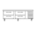 Beverage Air Commercial Chef Bases Each Beverage-Air WTRCS72HC Worktop Cook Stand Refrigerator - 72 in, Stainless Steel | Denson CFE