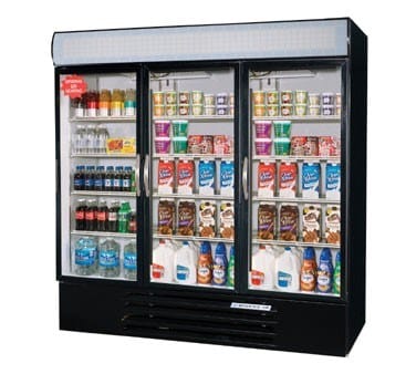 Beverage Air Merchandising and Display Refrigeration Each Beverage Air MMR72HC-1-W MarketMax™ Refrigerated Merchandiser Reach-In Three-Section | Denson CFE