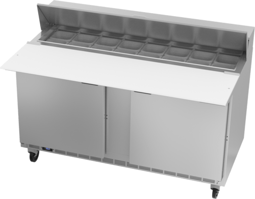 Beverage Air Refrigerated Prep Tables Each Beverage-Air SPE60HC-16C 60" Hydrocarbon Series Sandwich/Salad Prep Table w/ Refrigerated Base, 115v | Denson CFE