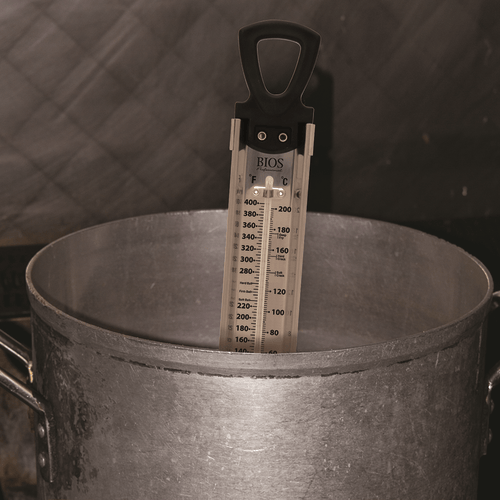 BIOS Professional Kitchen Tools Each BIOS Professional DT158 Candy Deep Fry Thermometer 7-12 Inch Submerged Length Stainless Steel Body Adjustable Pan Clip | Denson CFE