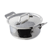 Bon Chef Cookware Each Bon Chef 60025HF Cucina 40 oz. Hammered Finish Stainless Steel Pan with Lid